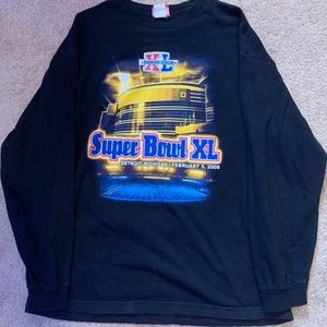VINTAGE SUPER BOWL XL (40) DETROIT LONG SLEEVE T